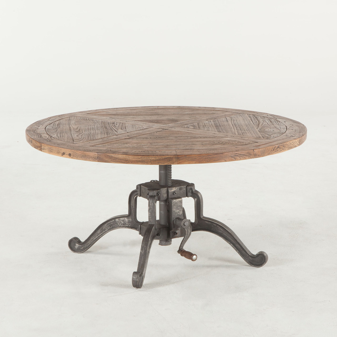 adjustable round table converts dining table steampunk industrial crank adjustable round coffee table 42 adjustable round table converts dining table steampunk industrial crank adjustable round coffee table 42